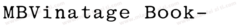MBVinatage Book字体转换